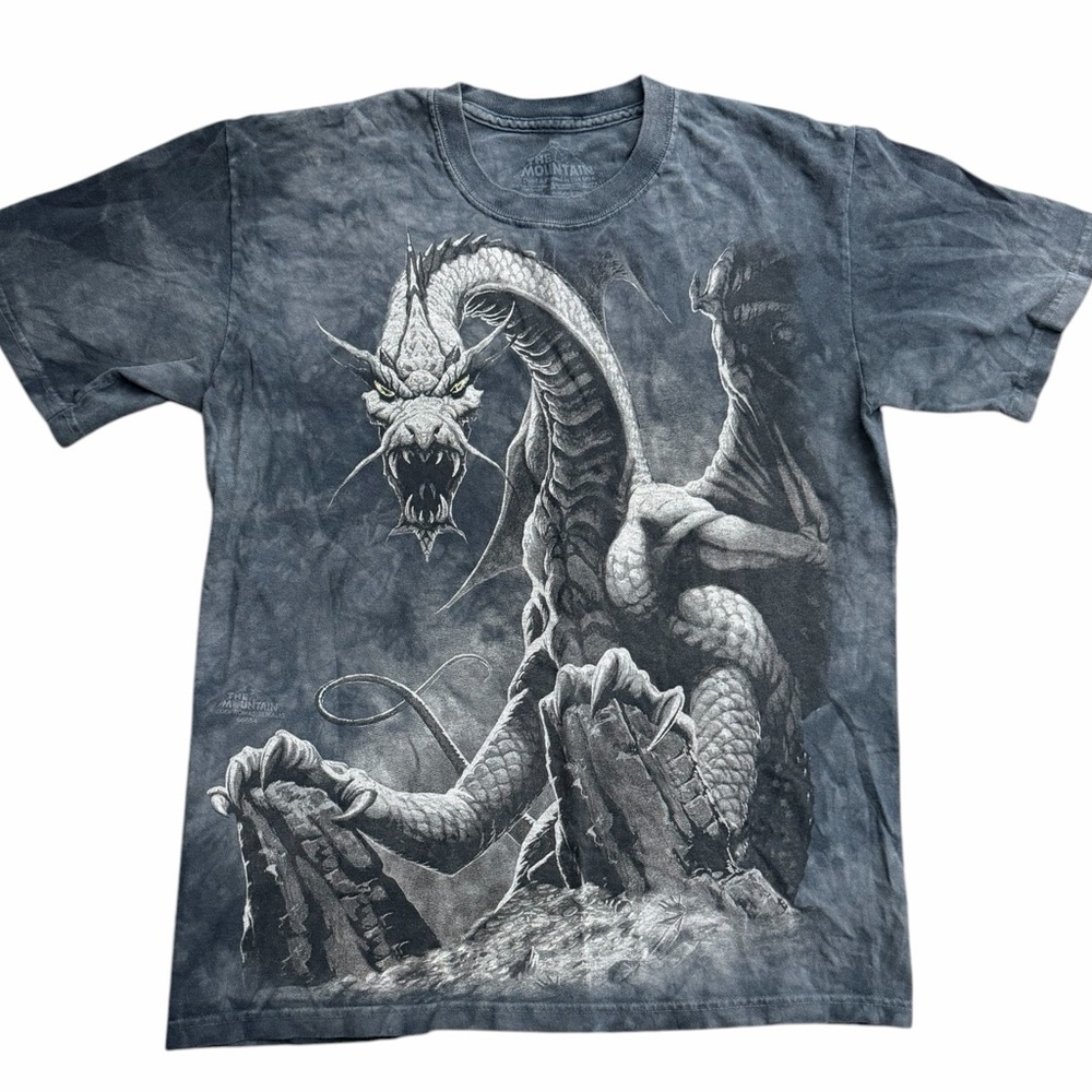 Vintage The Mountain Dragon Graphic Tee Men’s‎ S Tie-Dye Fantasy T-Shirt